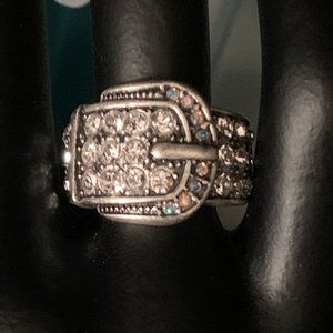 Retired Premier Designs Jewelry Buckle-Up Ring